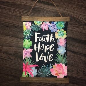Faith hope & love sign